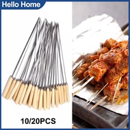 BBQ Skewer Stainless Steel Stick Grilling Kebab Stick Grill Stick BBQ Tools Barbecue Rod Needle