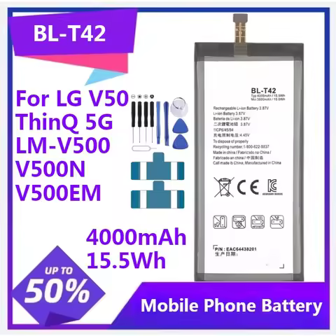 BL-T42 Battery for LG V50 ThinQ 5G LM-V500 V500N V500EM V500xm V450 V50S ThinQ 5G G8X + Repair Tooks