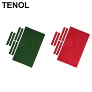 TENOL Pool Table Cloth with 6Pcs Felt Strips for 9ft Snooker Pool Billiards Table