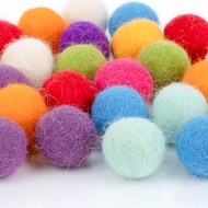 Bola Felt untuk Kraf – Set Bola Felt Mini Berwarna-warni 1.5cm, Bola Felt Kecil Buatan Tangan untuk 