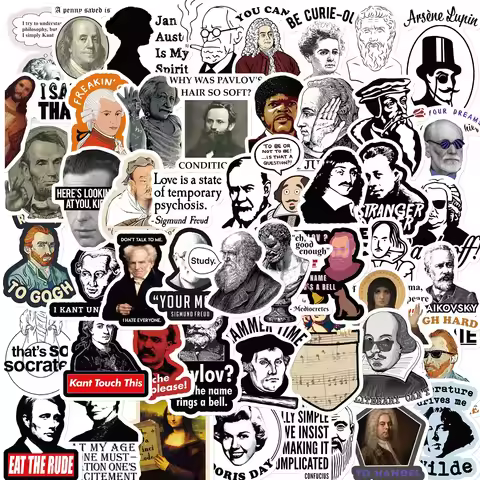 50Pcs Funny History Stickers History Nerd Stickers History Stickers for Students Teachers, History S