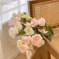 YOLOGO Artificial Eustoma Grandiflorum Roses, Simulation Design Artificial Flowers Artificial Lisian
