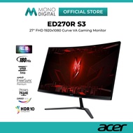 ACER 27" NITRO ED270RS3 / ED270R S3 FHD (1920x1080P@180HZ) LED CURVE VA PANEL GAMING MONITOR (1MS VR