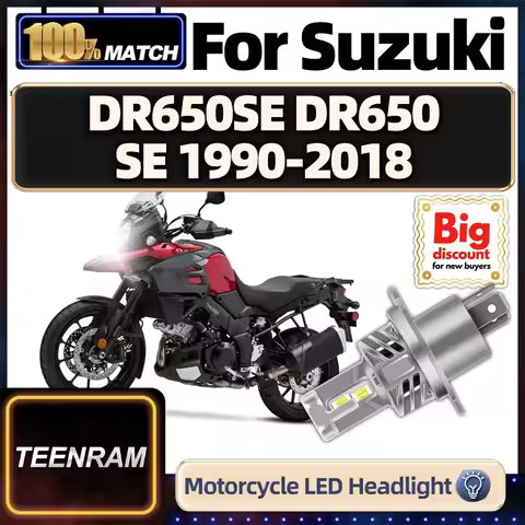Roadsun For Suzuki DR650SE DR650 SE 1990-2018 1X/2X Motorcycle LED Headlight Bulb 20000LM Hi/Lo Moto