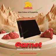 Genteng Kanmuri Full Flat Hitam Kilap Glazur Garnet Keramik KW 1