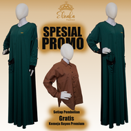 Gamis Dres Inara Premium Hijau Army Elnaka 049