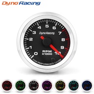 Dynoracing 2" 52mm Car Tachometer 0-10000 RPM Gauge 7 Colors Pointer RPM Meter with Stepper Motor