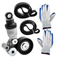 Complete Serpentine Belt Drive Component Set with Tensioner Pulley Compatible with 2012-2021 Mazda 3