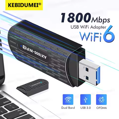 1800Mbps WiFi 6 USB Adapter 5G/2.4GHz USB3.0 Wi-fi Dongle Ethernet Wireless 802.11ax Network Card WP