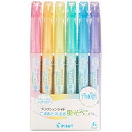 Pilot Frixion 螢光筆 SFL-60SL-6CS 柔和顏色6 色套裝