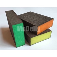 Abrasive Colour Foam Block (20pcs) Orange-K60, Yellow-K100, Green-K180 / Abrasive Colour Sponge Bloc
