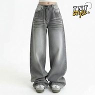 TNT STYLE - Latest Retro Grey Loose Women's Baggy Jeans Denim - Trendy Women's Baggy Jeans Baggy Jea