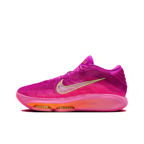 Nike GT Hustle 3 Comfortable And Lightweight Mid top Basketball Shoes Unisex Pink Purple FV5952-601