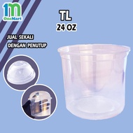 1000pcs Cup Brand TL Big Cup Size 24oz with Dome Lid