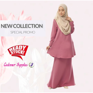 S-5XL Baju Kurung Moden Muslimah Plain Design Fashion Baru Aneka Warna Hingga Plus Size-Kain Lembut Sejuk Selesa Senang Gosok-Baju Raya 2023