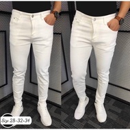 MEN'S WHITE BASIC FORM SKINNY FIT JEANS MR SMILE 99 SHOP