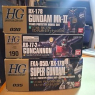Bandai HGUC  RX-178 Gundam MK-II / RX-77-2 Guncannon / FXA-05D Super Gundam