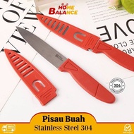 HomeBalance Pisau Kecil Buah Stainless Praktis Awet Pisau Travel Belati Tutup Pisau Mini - AB10