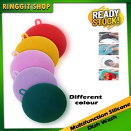 Ringgit Shop Multifunction Silicon Dish Washing Cleaning Brush Sponge Kitchen Cleaner Pad Scrubber Tools