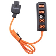 D-Tap Splitter Cable 180° Rotatable D-Tap Male to 4 D-Tap Female Ports Power Supply for V-Mount Batt