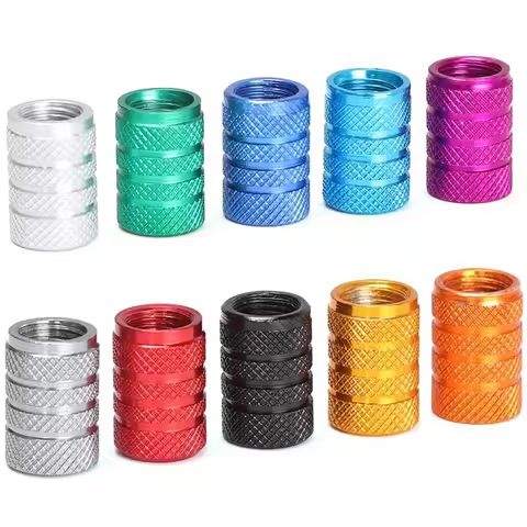 4 Pcs Aluminum Alloy Dustproof Tyre Valve Cap Covered Car Motorcycle Universal Tube Tyre Valve Cap B