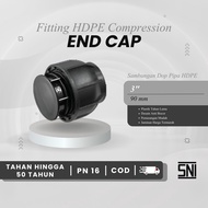 End Cap 90mm or 3 Inch Compression Cap HDPE Pipe Fitting/ | PP PP PP