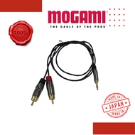 MOGAMI 2944 flexible 26awg ofc 3.5mm with amphenol mini st to 2 rca plug
