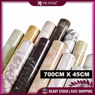 VRstar Marble Wallpaper Sticker Vinyl Self Adhesive Bedroom Wall Sticker Kertas Dinding Marmar 700cm