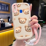 Case hp for VIVO Y91 Y91i Y93 Y95 Y91C Y1S Y90 Case Bear Fashion Trend Pattern Silicone Phone Case P
