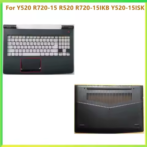 New Laptop TOP case Palmrest Upper Cover Bottom Carcass Housing Cover Case For Lenovo Y520 R720-15 R