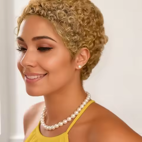 Brazilian Human Hair Pixie Cut Short Kinky Curly Full Machine Made Wigs For Women Natural Black/99J/