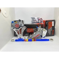 JK Moto22 - CALIPER SET BRACKET NINJA R RR SS SATRIA FU BIGPOT 4 PISTON 2 PISTON 4P 2P LOGOBIG FRONT