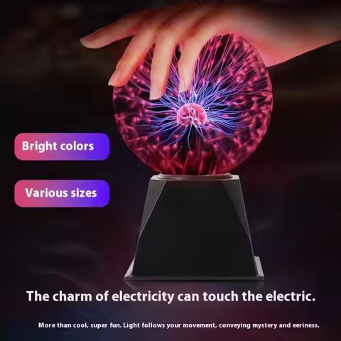 Creative Touch Magic Plasma Ball Lamp Sensitive Sound Control Plasma Light LED 5/6/8in Sound-Control