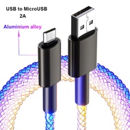 3 in 1 Super Fast Charging Cable 6A RGB Illusion Streamer USB Cable Gradient Colorful Streamer 100W 