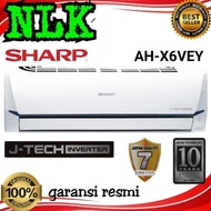 AC SHARP + PASANG INSTALASI 1/2 PK AH - X 6 VEY INVERTER R32