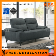 (FREE Installation+Shipping) KBS Marsico 6FT 2Seater Leather Air Sofa / Grey Color / Water Repellent