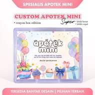 Custom Pharmacy Mini Super Box P3K Sticker Gift - Crayon Box