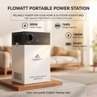 Flowatt 500W/1000W 1kWh Portable Power Station 314Ah Battery Capacity 220/230Vac Max Input 500W PV I