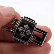 16mm 18mm Stainless Steel Butterfly Watch Buckle Folding Clasp Rubber Watch Band Button for Patek St