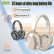 【55h battery life】HTC HP07 AI Translator Headphone Headset ANC Wireless Bluetooth Gaming Headset Blu