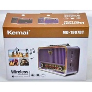 KEMAI Vintage Classic Old Style Technology Bluetooth FM Radio

MODEL 1907BT Audio Cassette