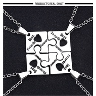 BFF Best Friends Shape Segi Empat Necklace ( 4 pcs )