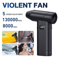 One Set Handheld Cordless Turbo Jet Fan Mini Air Blower High Speed Dust Cleaner Brushless Motor 1800