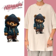 [250 GSM FABRIC] Bear Gangster Unisex Short Sleeve T-shirt Local Brand Unim Store 100% High Quality 