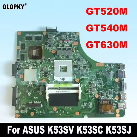 K53SV REV 3.0/3.1 Mainboard for ASUS K53SD K53SC K53SV K53SJ X53S Laptop Mainboard GT520M GT540M GT6