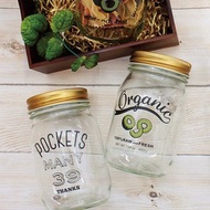 經典玻璃飲料罐 450 毫升果汁雞尾酒花容器野餐午餐