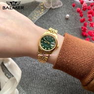 [Original] Balmer 8203L GP-6 Small Sapphire Women Watch with Green dial and Gold Stainless Steel