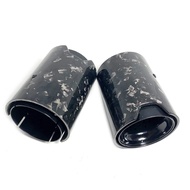 1 Piece Forged Carbon Fiber Black Exhaust Muffler Tip Fit For BMW M2 F87 M3 F80 M4 F82 F83 Or M Perf