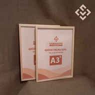 KAYU A3+ Poster Frame 32.5 x 48 cm A3 plus - Natural Pine Wood Frame - Figura Frame