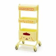 Japan Sanrio - Pompompurin 布甸狗 日版 桌上 迷你 微型 擺設 兒童 玩具 帶滾輪 層架 收納架 收納車 餐車 布丁狗 2021 (微型擺設系列)